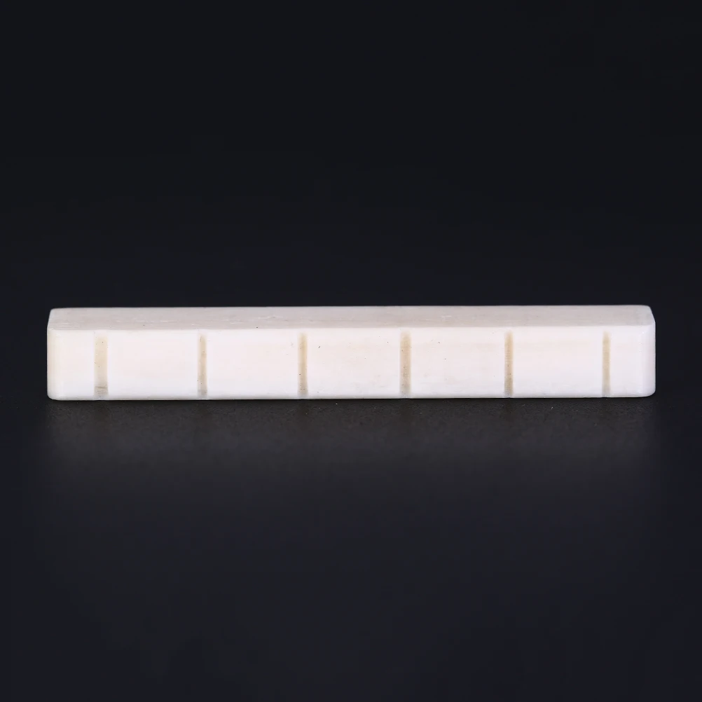 

White Guitar Parts 6 String Classical Guitar Bone Bridge Saddle And Nut Set