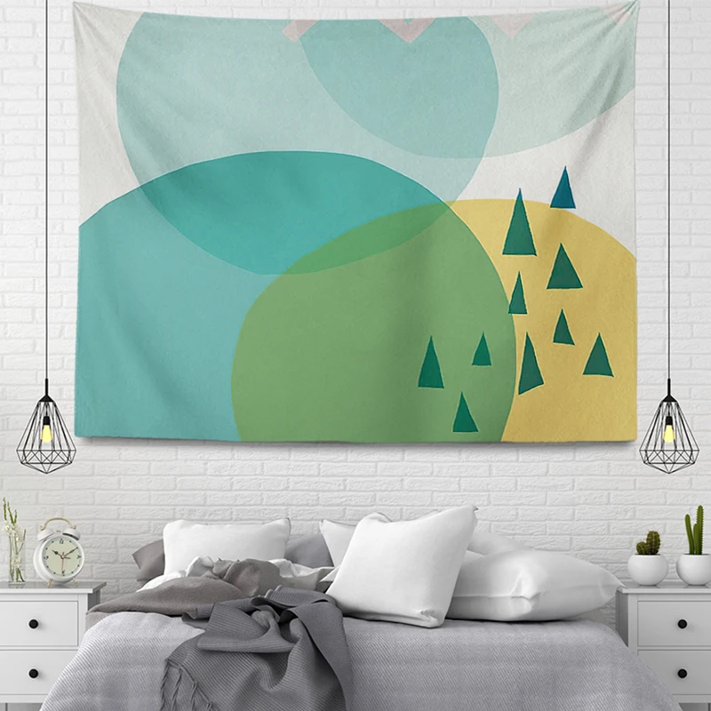 Minimalist Style Tapestry Nordic Hippie Aesthetic Illustration Tapestry Wall Hanging for Home Decor Living Room Bedroom Dorm