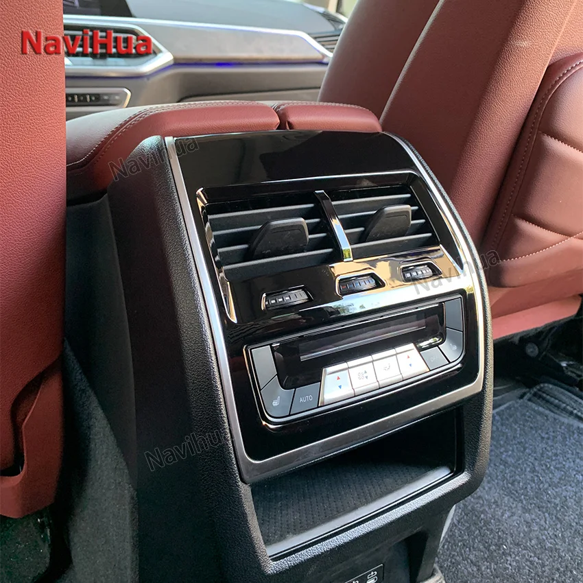 NaviHua for BMW X5 X6 X7 2019 2024 Car Rear AC Control Screen Panel Interior Upgrade Air Conditioning System Old to New