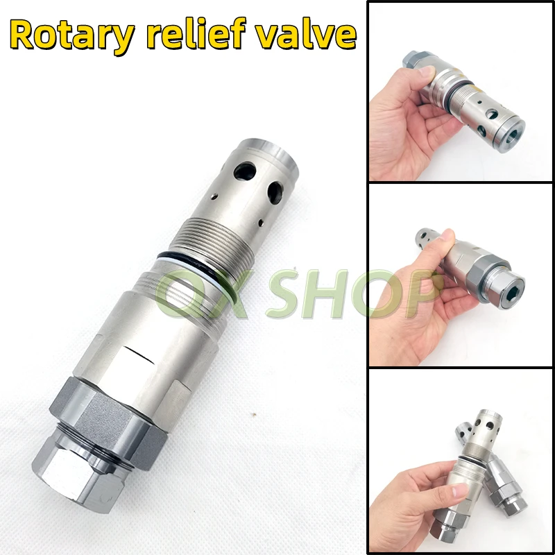 

Swing Relief Valve for CAT Caterpillar E320D/C/B、Kobelco SK200-6-8 Hitachi ZAX200-3-6 Excavator Parts Kawasaki KPM M5X180 Rotary