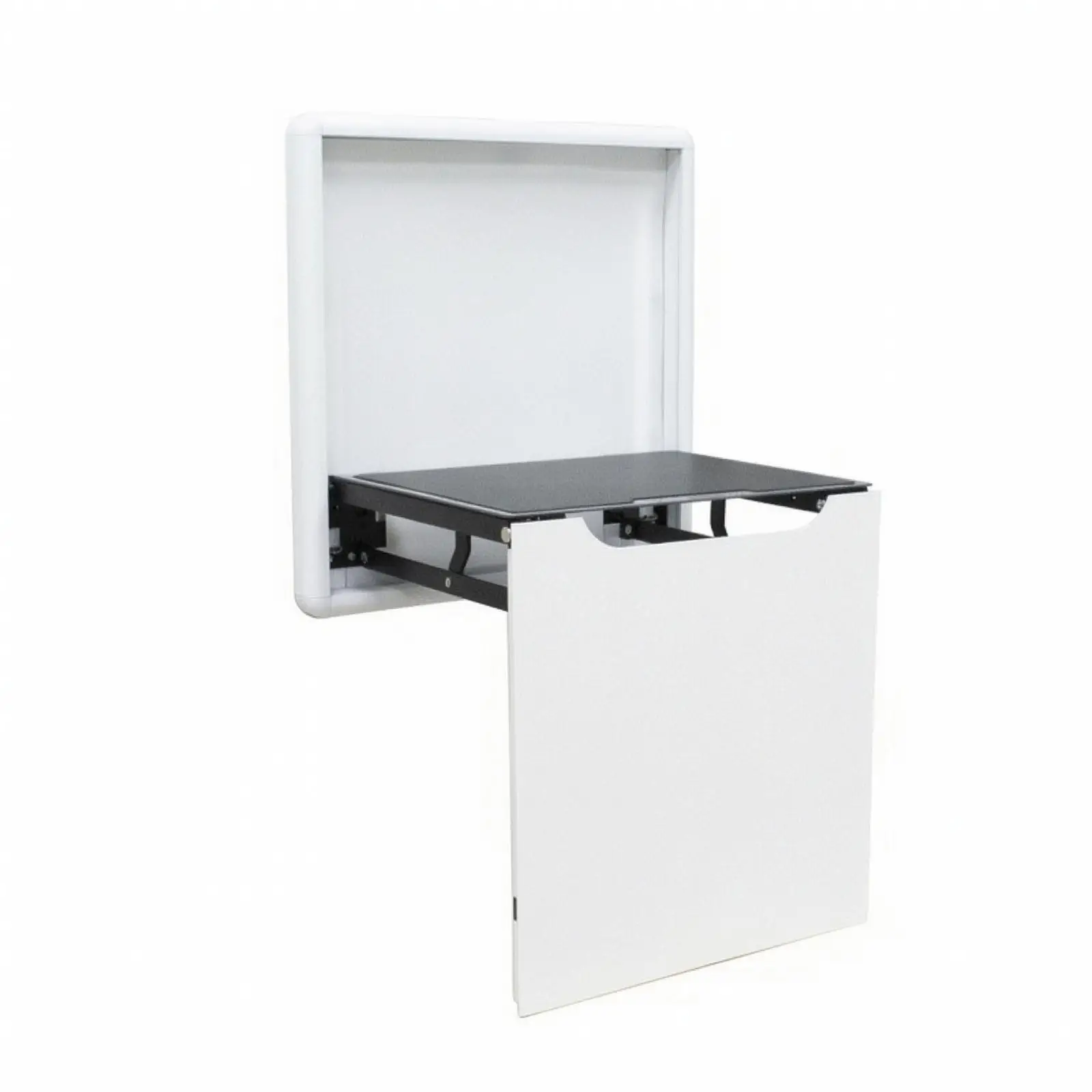 Folding Shoe Bench Space Saving Wall Mounted Aluminum Stool with Handhold for Entryway Compact Seating Solution