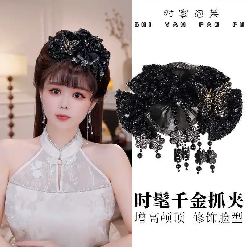 Fashion Flower Tassel Hair Clip Trend Hairpins Rhinestone Butterfly Barrette Headband For Women Korea Trend Hair Accessories