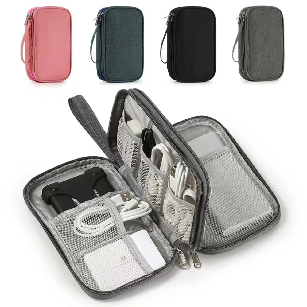 

New Hot-selling Travel Double-layer Data Cable Storage Bag Multi-function Digital Bag Storage Bag Travel Passport Bag