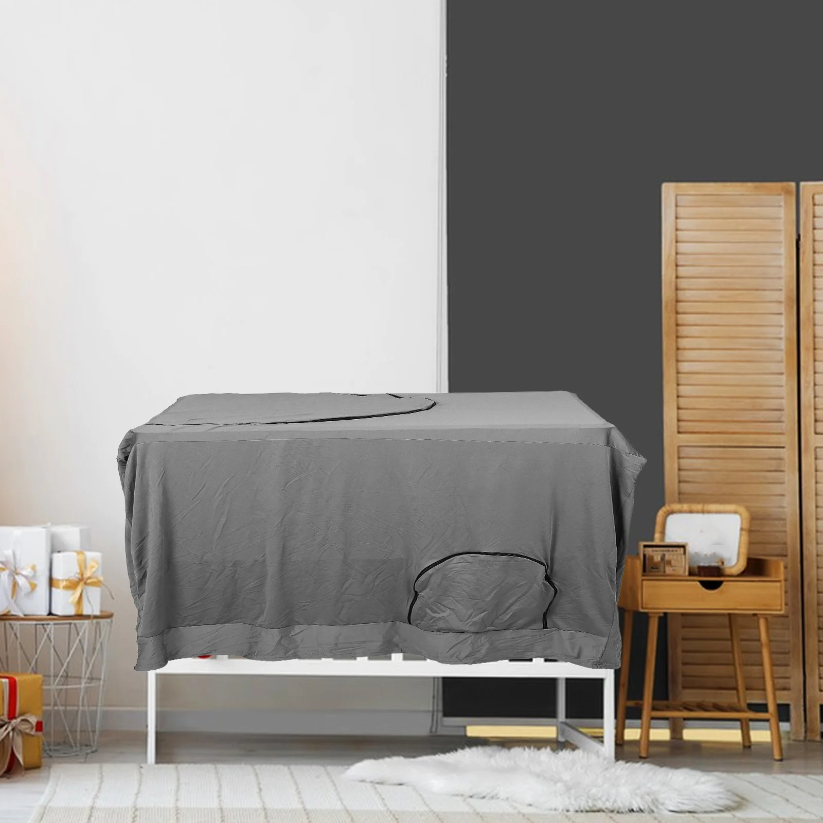 

Stretchy Breathable Crib Netting Cover for Baby Bed with Light Blocking Blackout Safety Protection Comfortable Air Circulation