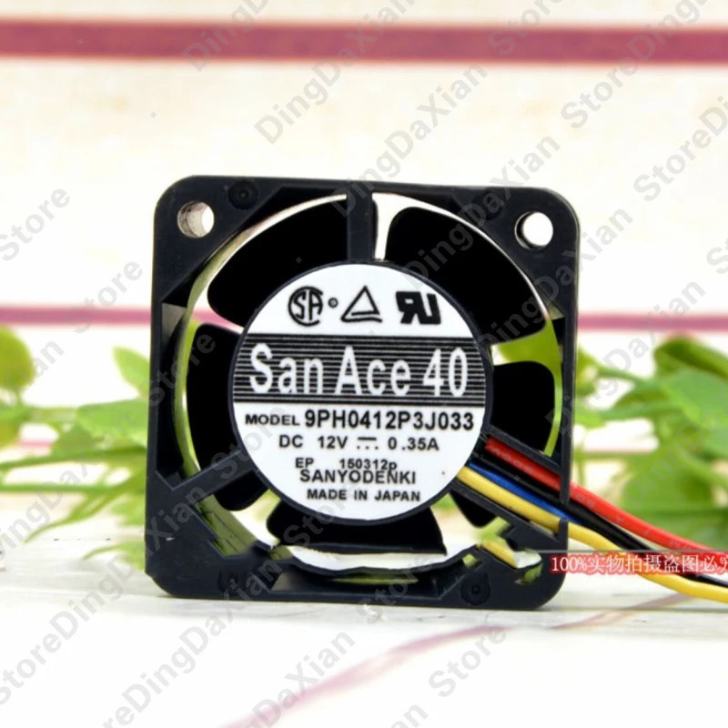 l 1PCS Server 4-Wire Temperature Control Cooling Fan For SANYO 9PH0412P3J033 | 12V 40×40×28mm 4CM