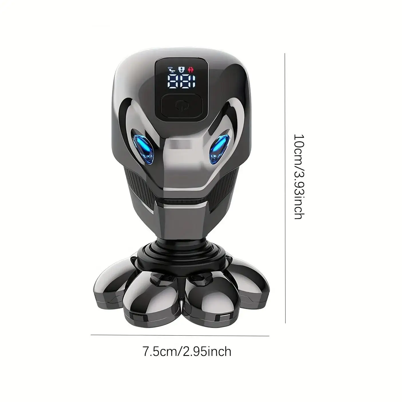 Men's Seven-Head Electric Shavers - Floating Multifunctional Beard Trimmer with USB Charging and LED Light