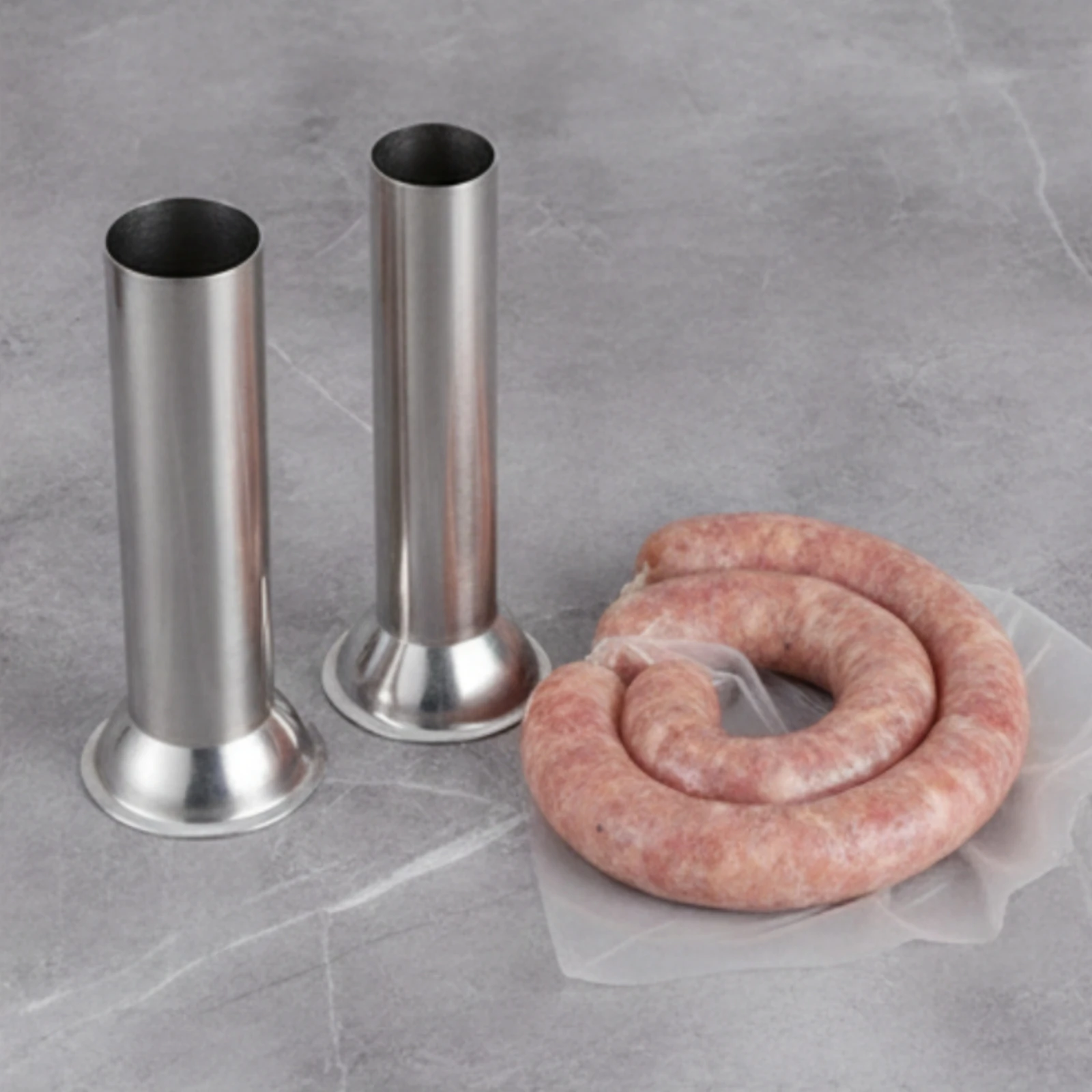 Meat Grinder Attachment - 4 Parça Sosis Doldurma Hunisi Paslanmaz