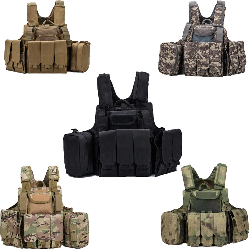 CIRAS chaleco táctico MOLLE con bolsa triple para revistas airsoft - imagen 4