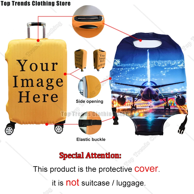 Sunset Coconut Palm Tree Luggage Cover Hawaiian Beach Tropical Flower Elastic Suitcase Cover Anti-dust Trolley Protective Cover