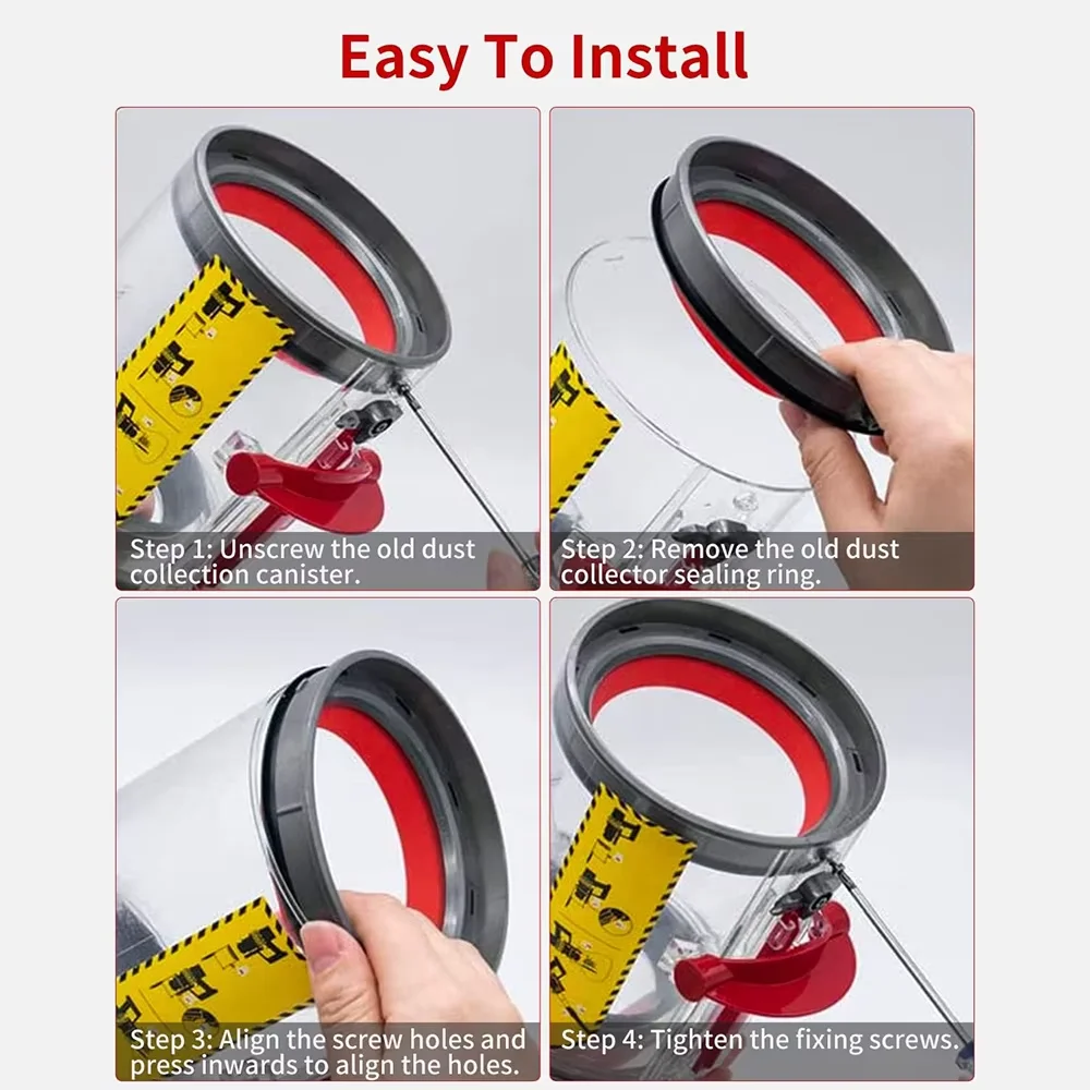 حاوية الغبار العلوي حلقة لإحكام الإغلاق الثابتة لدايسون V11 V15 SV14 SV15 SV22 ملحقات جزء إصلاح المكنسة الكهربائية #6