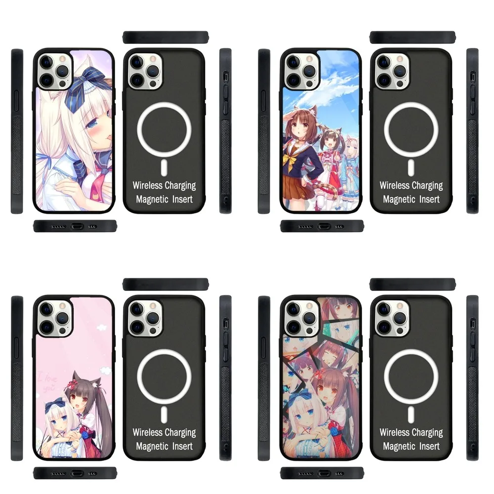 Vanilla Nekopara Anime  Phone Case Strong Magnetic For IPhone 15,14,13,Pro,Max,Plus,11,12,Mini For Magsafe Wireless Charging