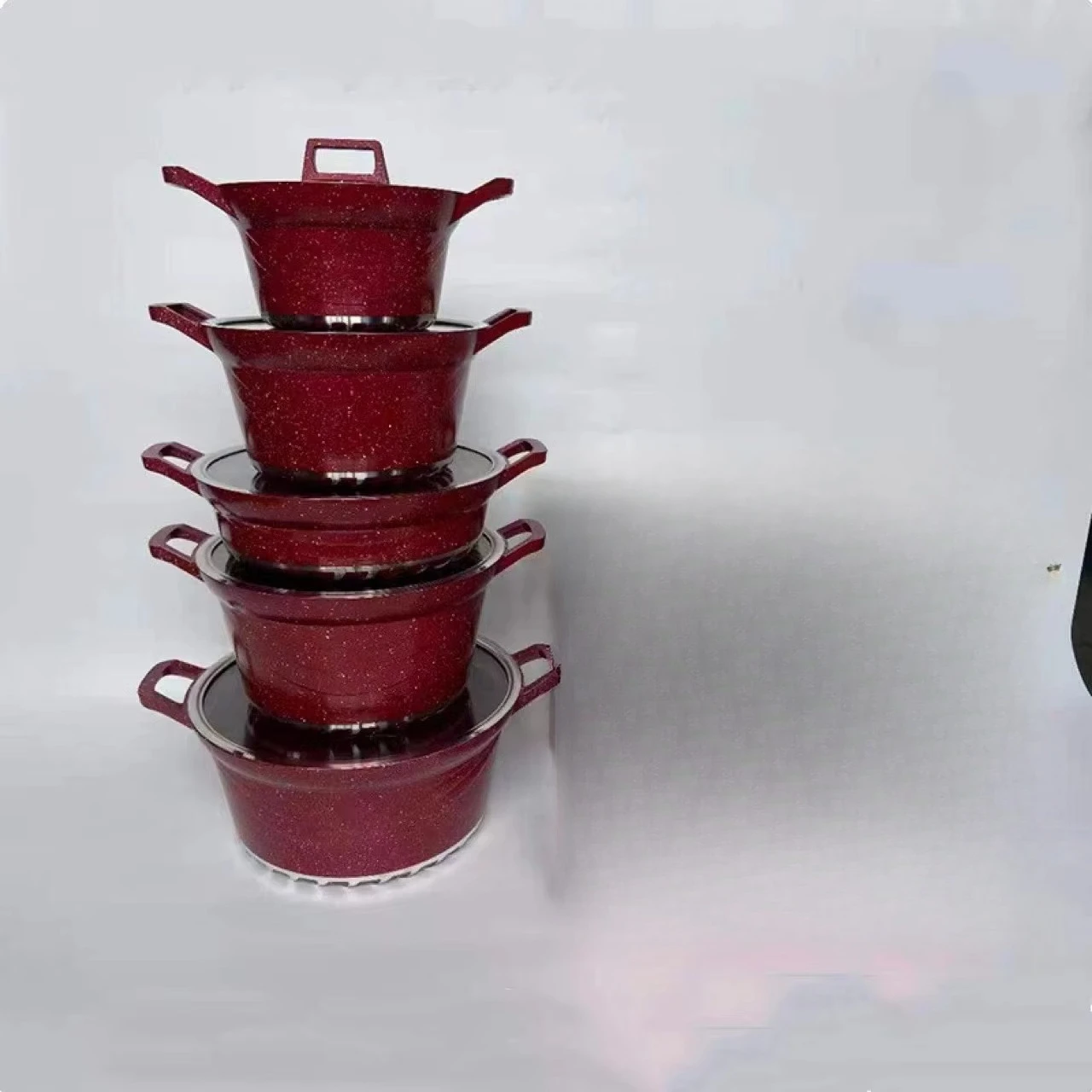 Conjunto de panelas antiaderentes Conjunto de panelas de alumínio antiaderentes Panelas combinadas de alumínio