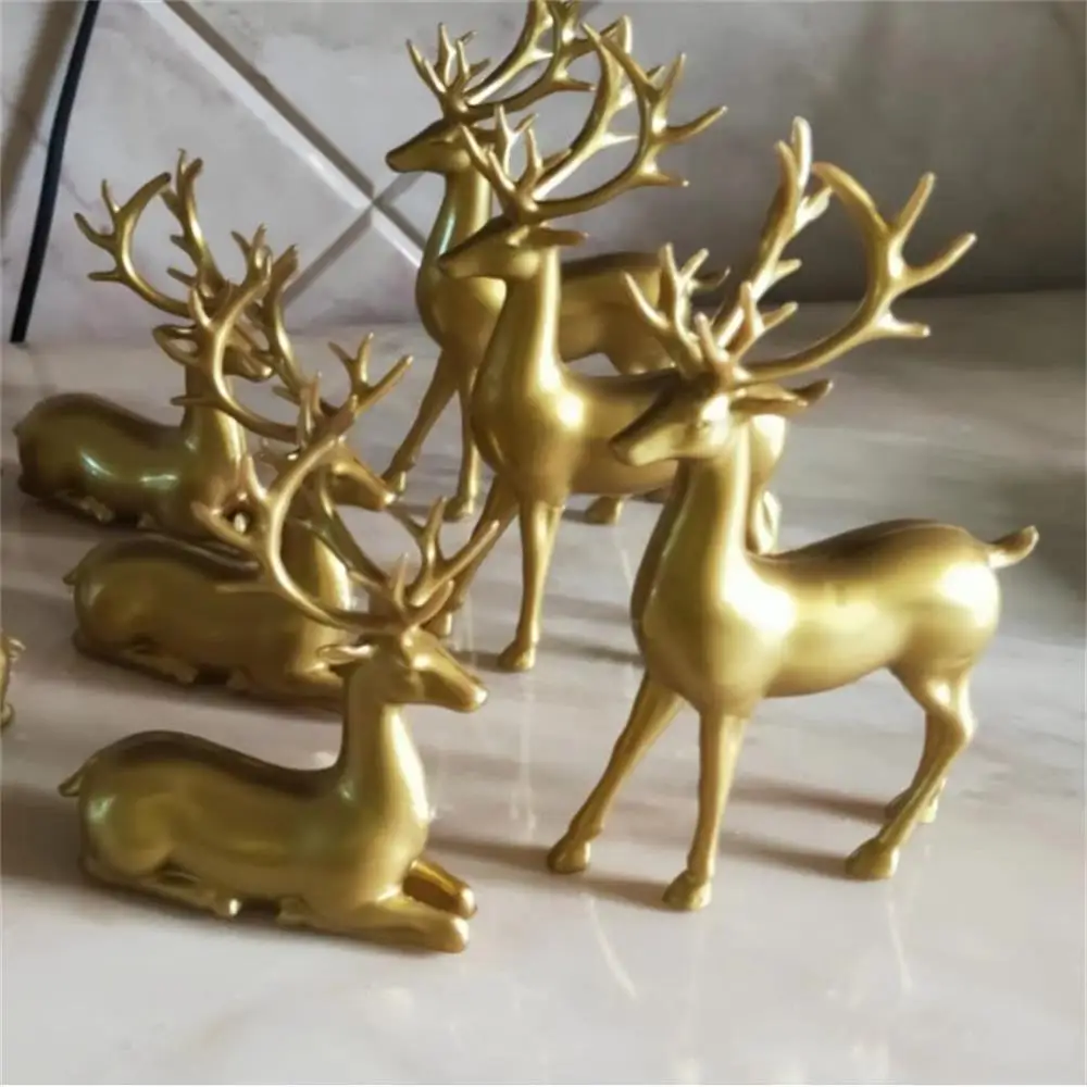 

Living Room Wealth Attraction Rockery Water Fountain Deer Animal Creative Ornament Simulation Fountain For Home Decor