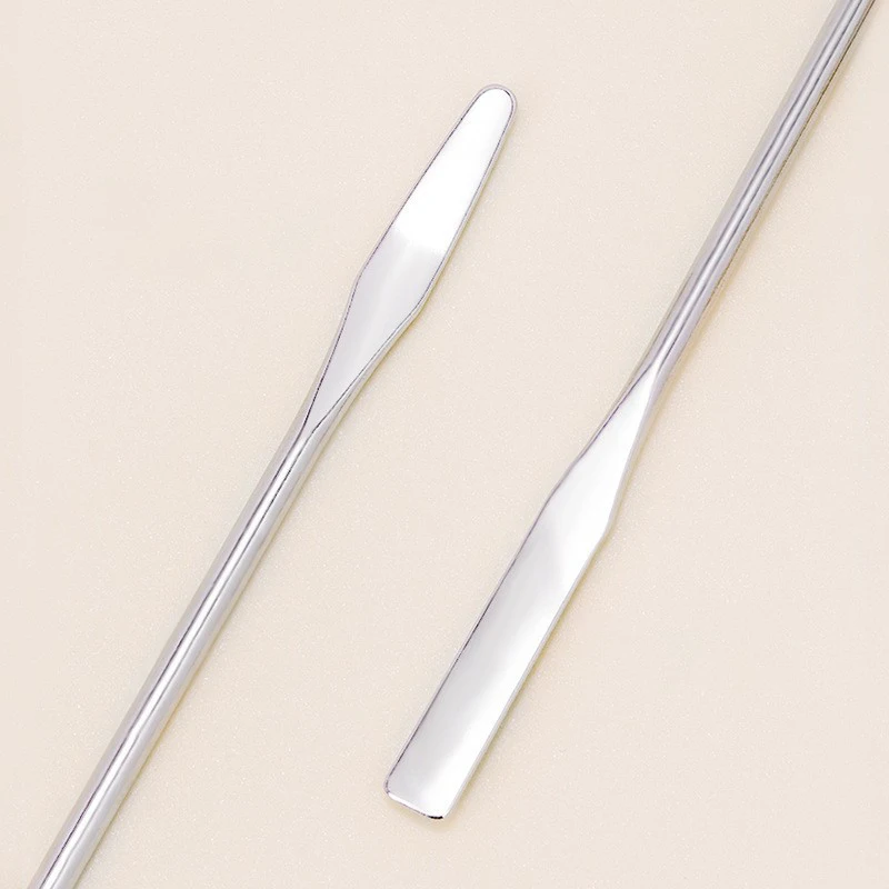 Nail Art Eye Shadow Cream Stirring Rod Stainless Metal Gel Stirring Tool Spatula Pin Nail Accesories And Pigments Mixing Tools