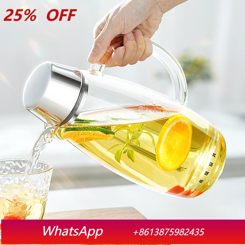 LMM luxury borosilicate glass kettle super hardness transparent water bottle kettle