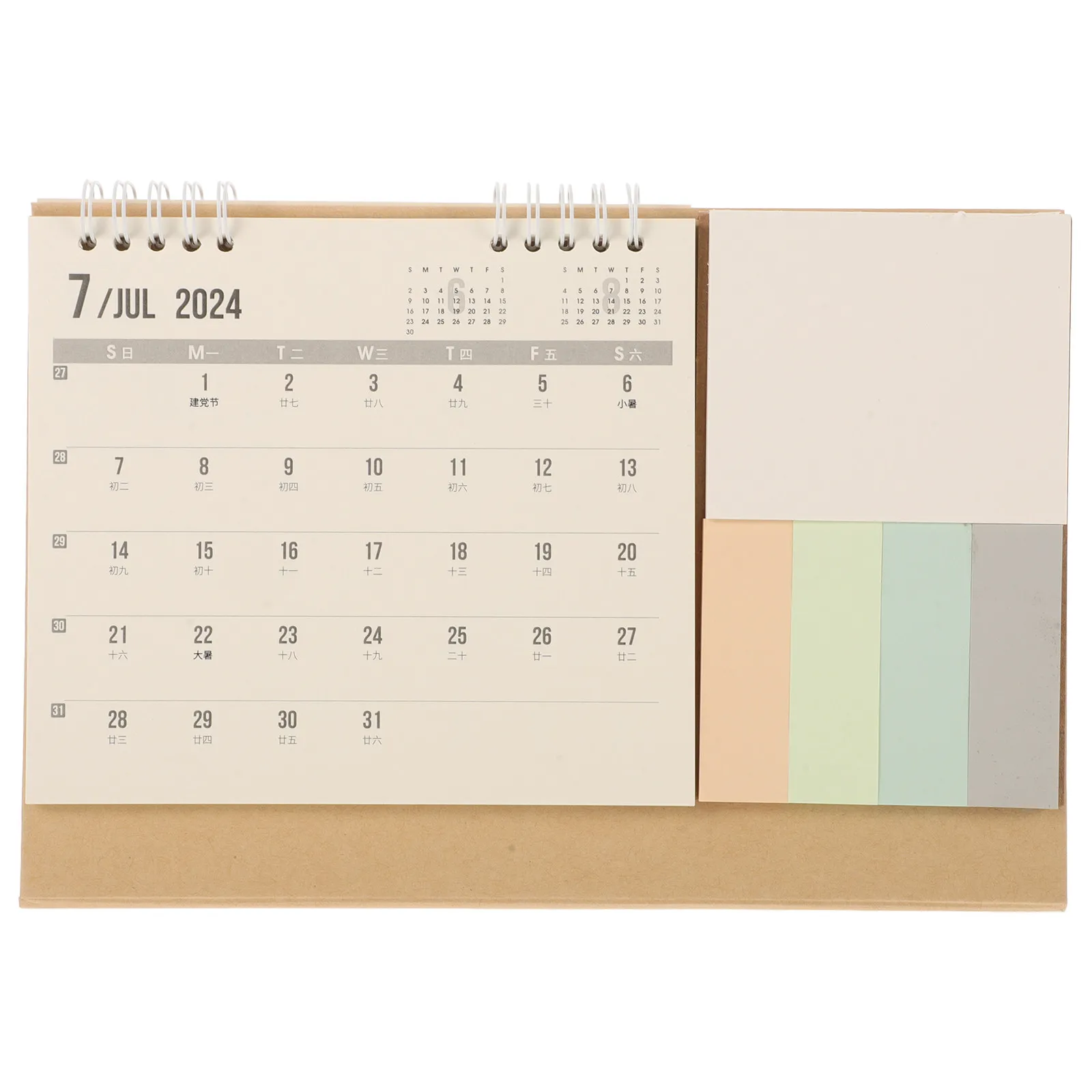 

Desk Calendar Monthly Simple Small Folding 2024-2025 Desktop Organizer Office Home Flip Calendar for Scheduling Notes