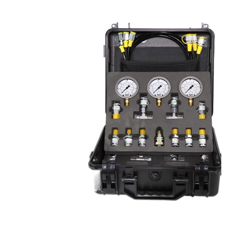 Excavator Hydraulic Oil Pressure Gauge Testing Pressure Detector Hydraulic Pressure Box Pilot Pump Combination Instrument