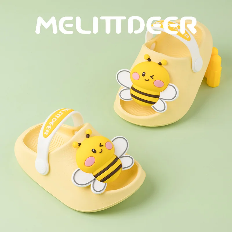 Детские сандалии MELITTDEER — тапочки для мальчиков и девочек, летние сандалии, Новое поступление 2025, мягкое и домашнее использование, мультяшные животные