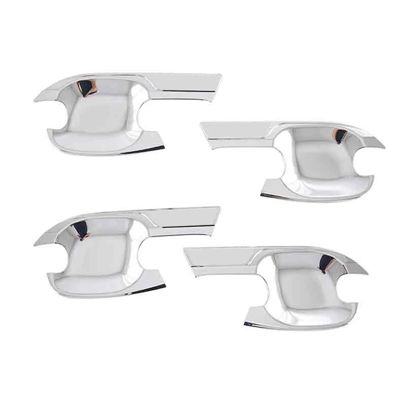 Car Exterior Door Handle Bowl Cover Trim Set Silver Fit for Isuzu D-Max 2023 2022 2021