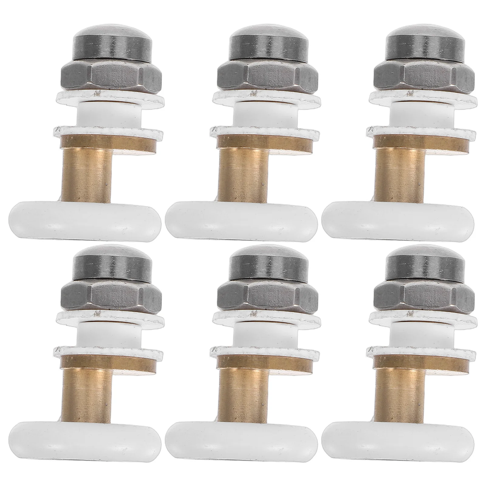

6Pcs Bathroom Door Roller Runner Wheels 23Mm Thick 6-8Mm Glass Compatible Stainless Install Shower Cabin