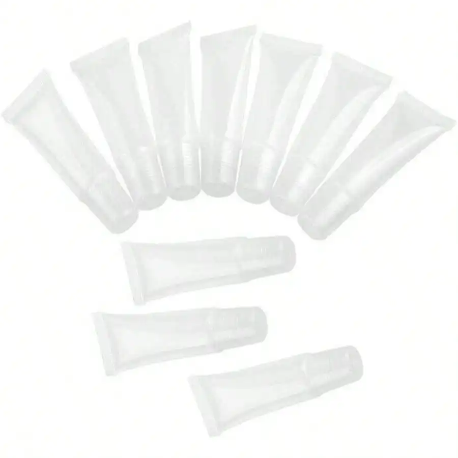 Mini balsamo per labbra trasparente ricaricabile vuoto da 15 ml Contenitori cosmetici Accessori per il trucco Tubi vuoti morbidi 20 pezzi