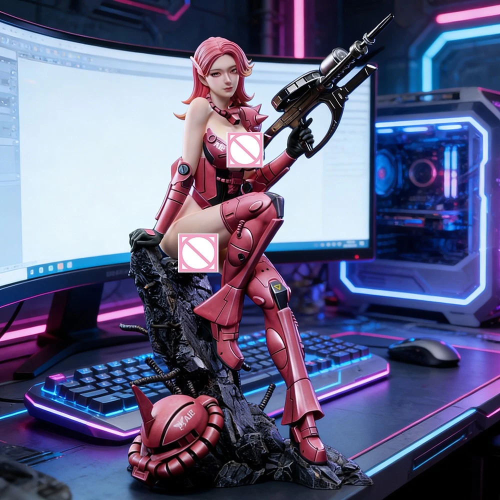 

Фигурка аниме-персонажа Gundam Zaku Mobile Suit Girl, 27 см (10,63 дюйма), коллекционная модель из ПВХ, игрушка, подарок