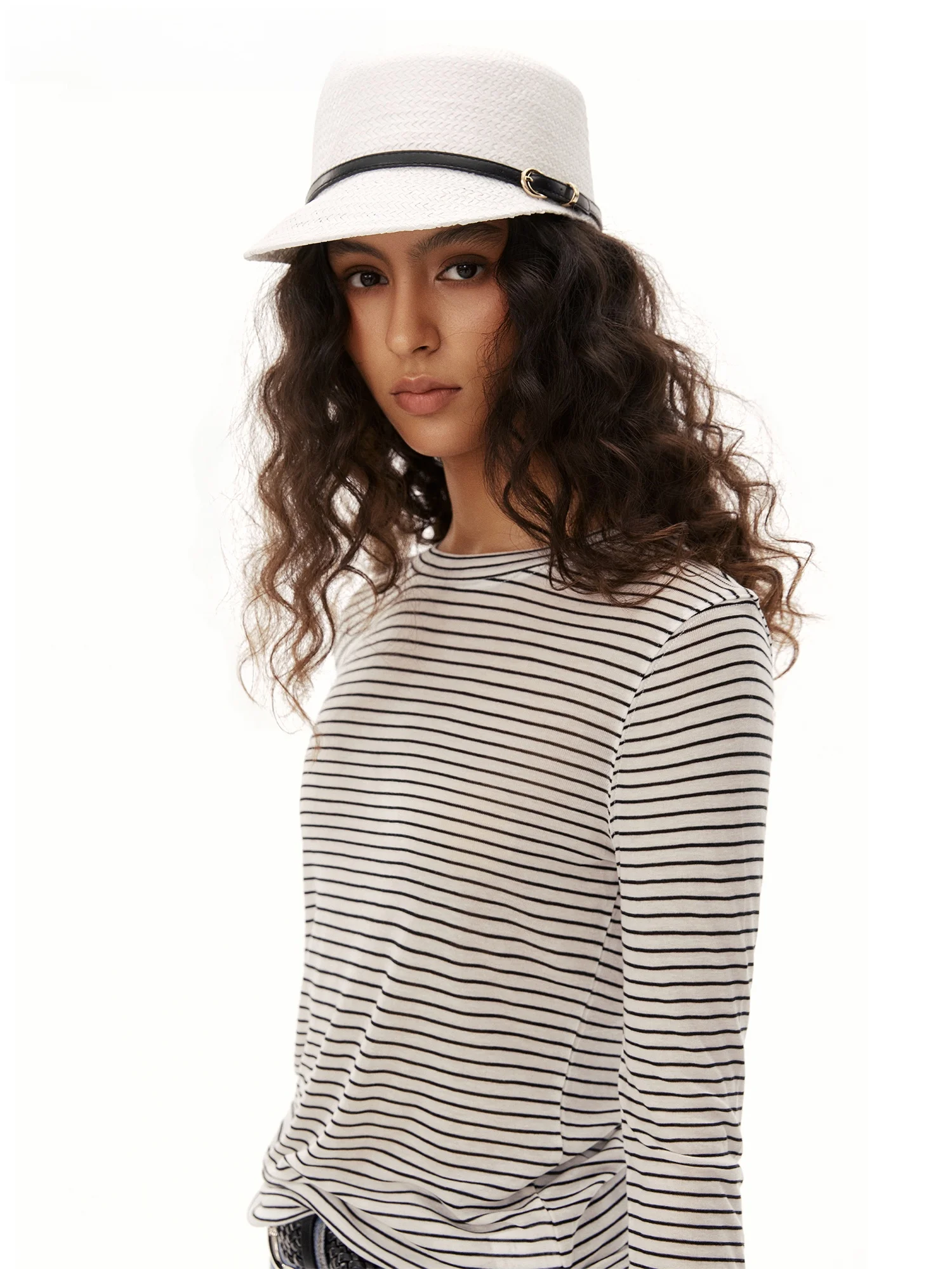 Lightweight Woolen Long Sleeve round Neck T-Shirt Women's Autumn Fashion Slim Fit Base Shirt Casual Style Comfortable Breathable
