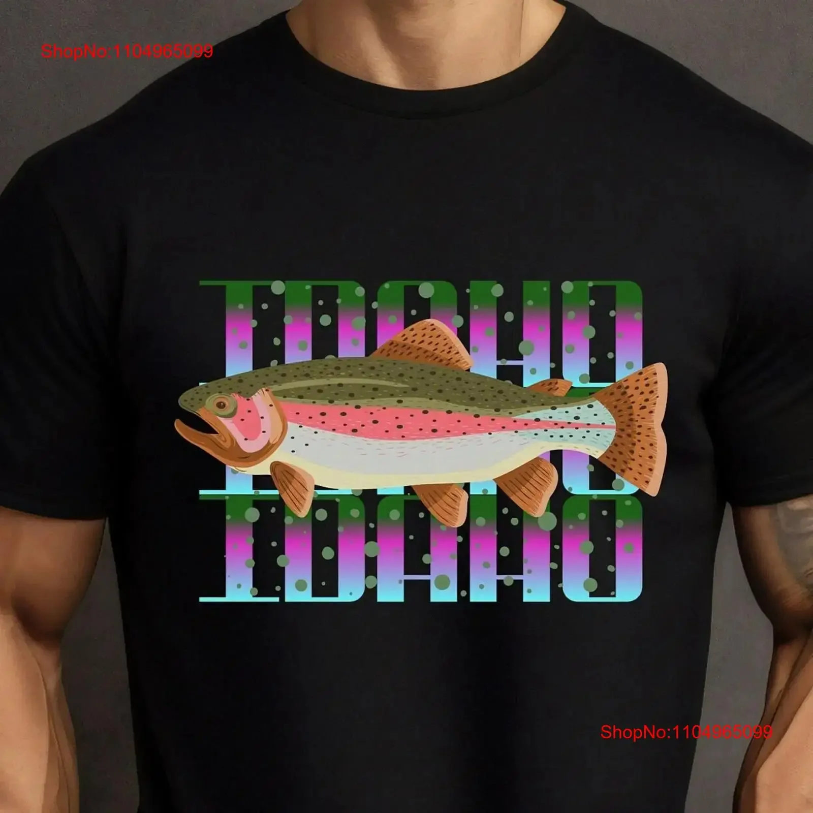 

Idaho T Shirt Trout fishing shirts for Idahoan from vintage Washed Unisex fashion homme graphic Casual Comfortable Breathable