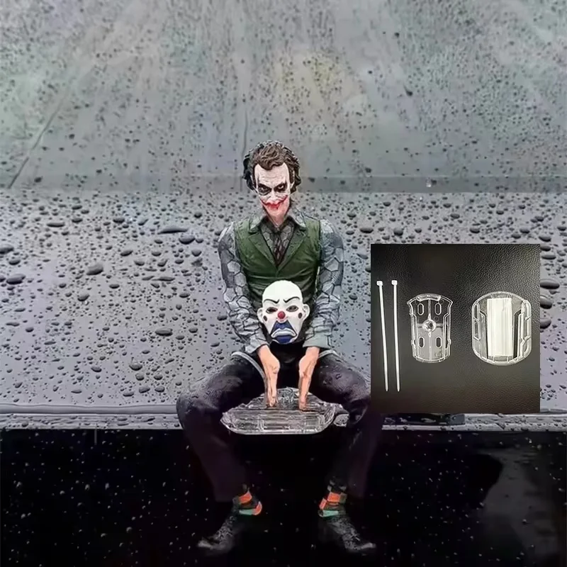 Car Roof Decoration Joker Heath Ledger Sitting Posture Figures Car Doll Tail And Roof Pendant Model Statue Collectable Toys