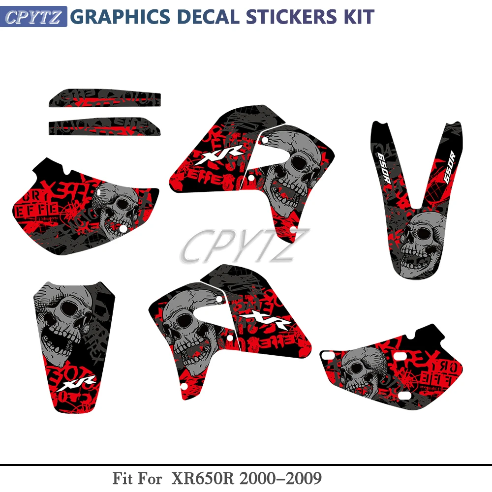

Fit for XR650R 2000 2001 2002 2003 04 05 06 07 08 2009 XR650 R XR 650R GRAPHICS & BACKGROUNDS DECALS STICKERS Kits
