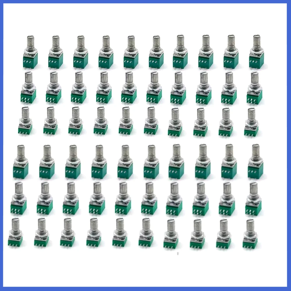 5PCS/Lot RK097N 3PIN RK097NS 5pin RK097G 6-pin single and double potentiometer B1K 5K/10K/20K/50K/100K 500K length 15MM