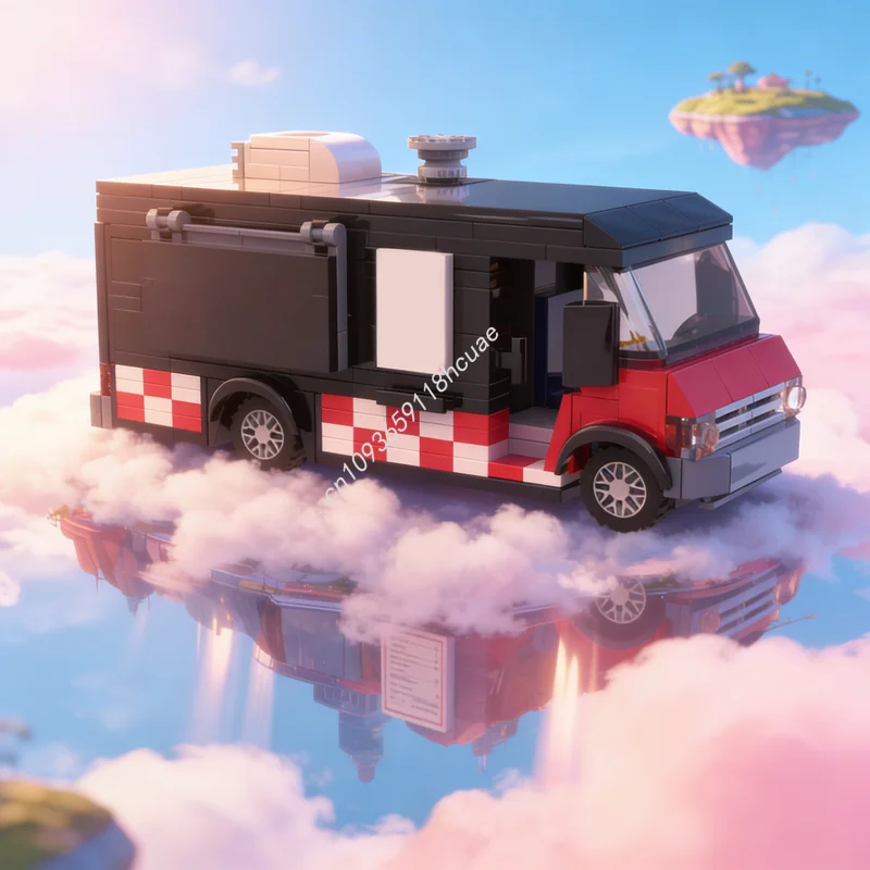 

Набор строительных блоков MOC «Фудтрак с жареным цыпленком», 367 деталей, модель городской архитектуры, развивающая игрушка, идея для рождественского подарка, конструктор для детей