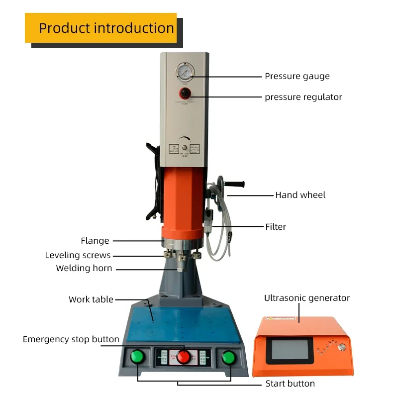 Machine à Souder Ultrasonique à Suivi Mort existent 15K, 2600W, pour le Soudage des Plastiques ABS et PP