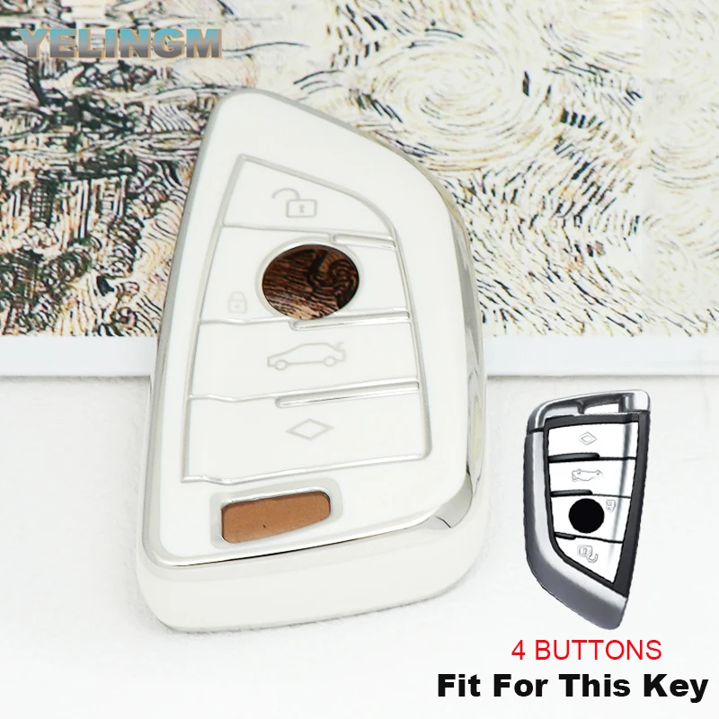 Car Key Case Cover Shell for BMW F30 F31 F32 F34 F20 F21 F07 F10 1 3 5 7 Series X1 X3 G01 X4 G02 X5 F15 F16 M3 M4 Etc Keychain