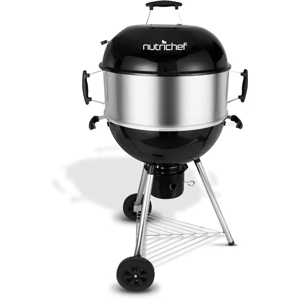 

Портативный уличный угольный гриль-барбекю, грили для барбекю, перимет или пикник, задний двор, патио, кемпинг, курильщик Oset с крышкой