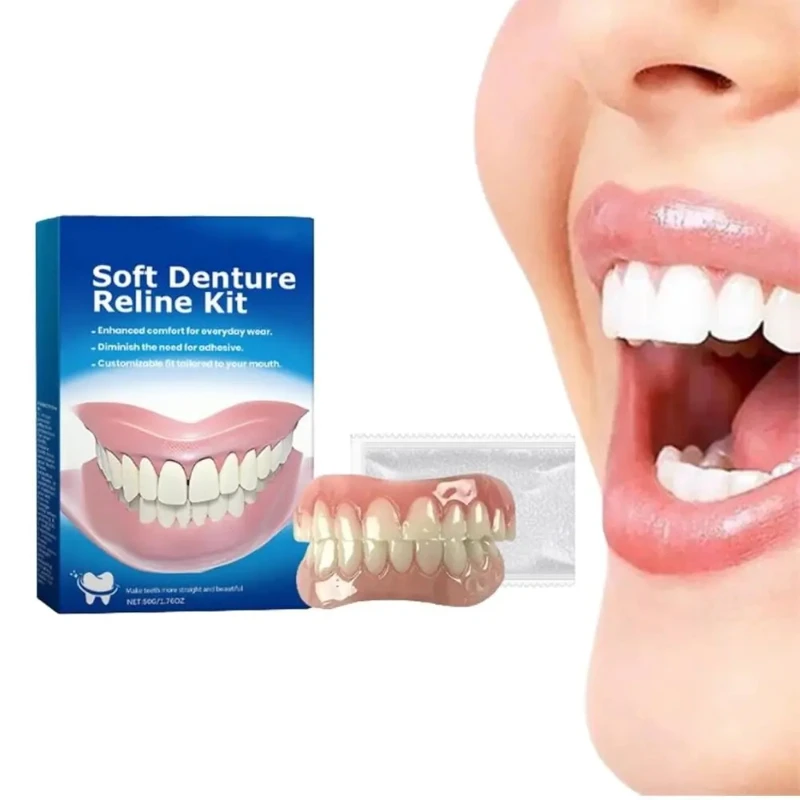 

Удобный прочный силиконовый набор для облегчения зубных протезов, мягкий, безопасный, прочный, мгновенный материал для облегчения зубов для протези зубов