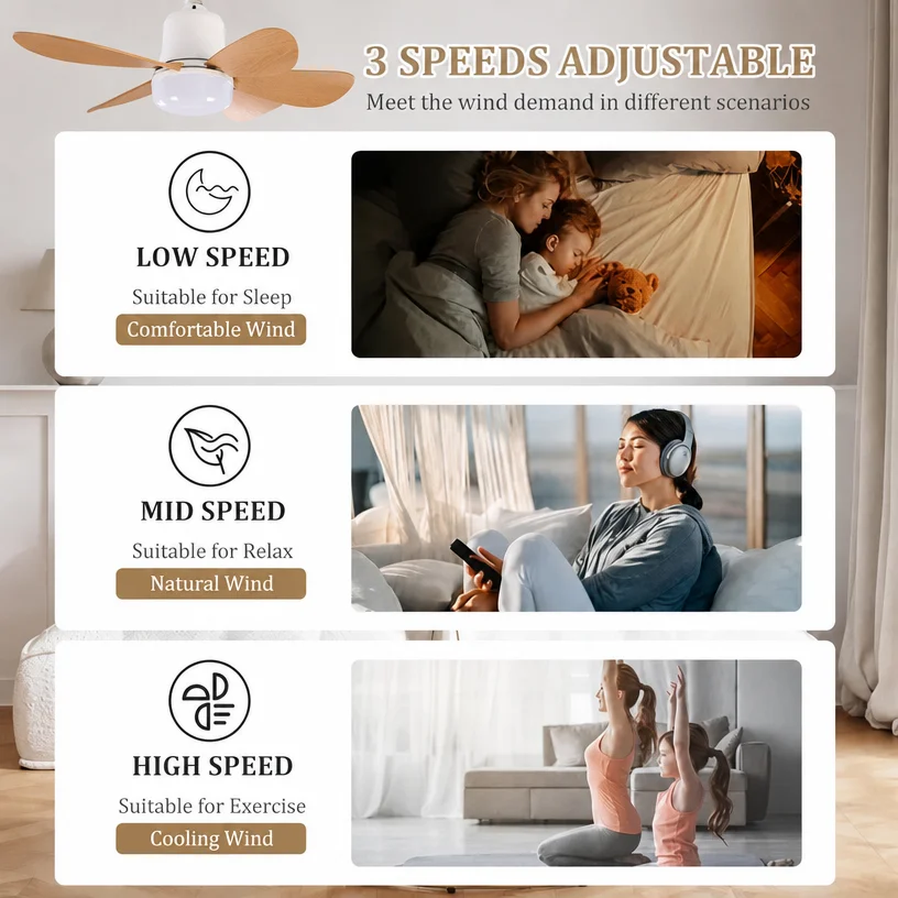 Ventilador de Teto E27 2 em 1 - Smart Ceiling Fan avaliação e preço