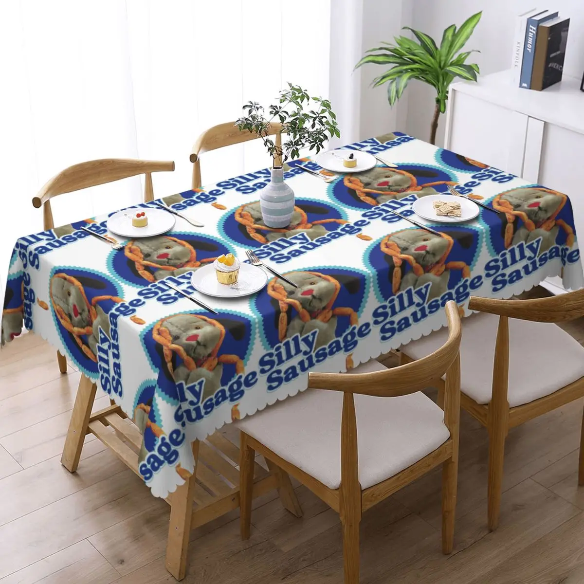 Sooty Sweep Silly Sausage Tablecloth Restaurant Kitchen Rectangular Tablecloth Festival Party Tablecloth Dining Table Cover