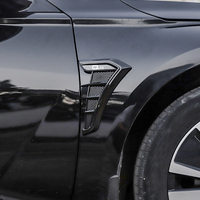 Car Fender Side Vents Air Flow Intake Hole Shark 3D Grille Sticker Cover for audi Q8 Car Accessorie