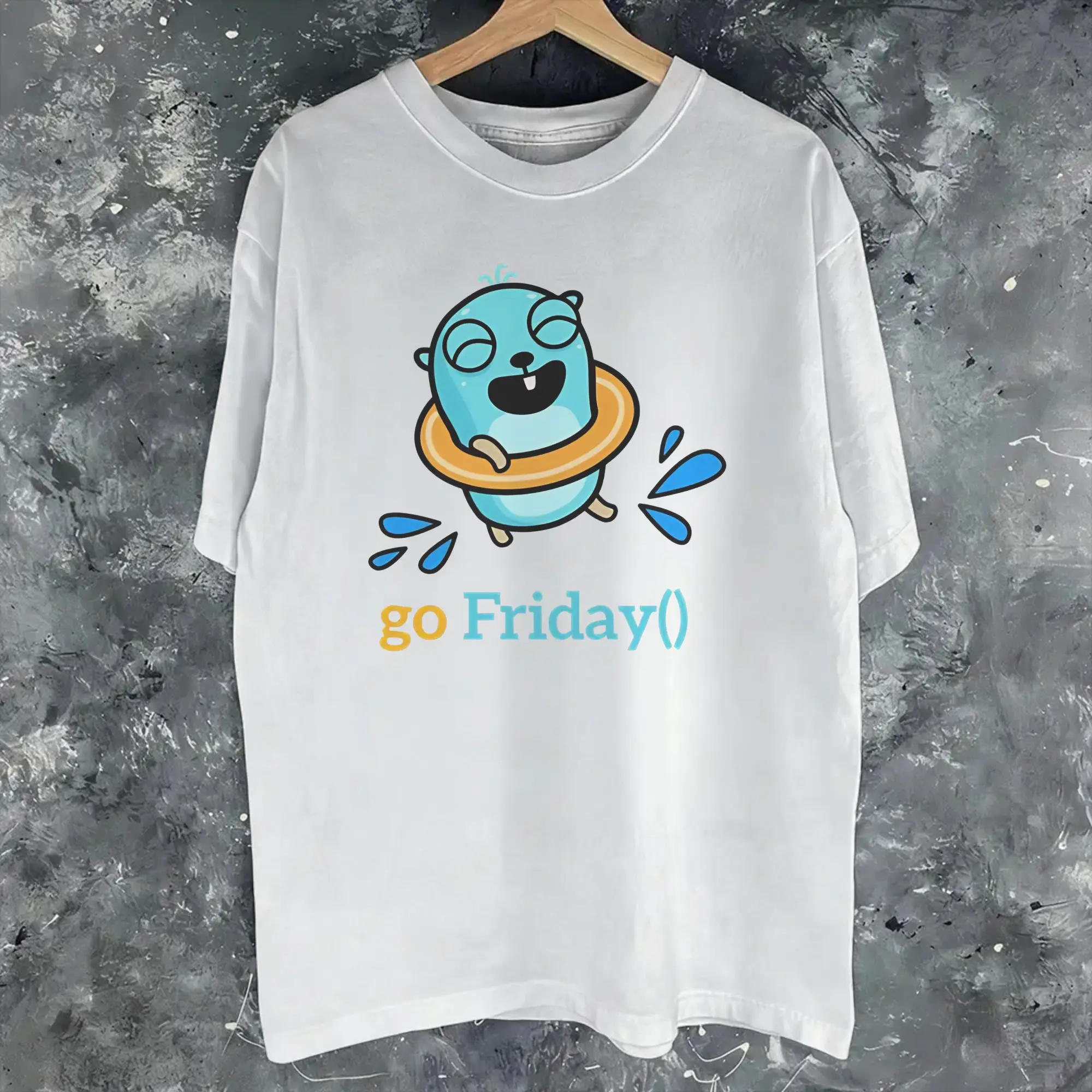golang gopher friday  Outfit Unisex T Shirts 100% Cotton Tee Print  T-shirt Clothes