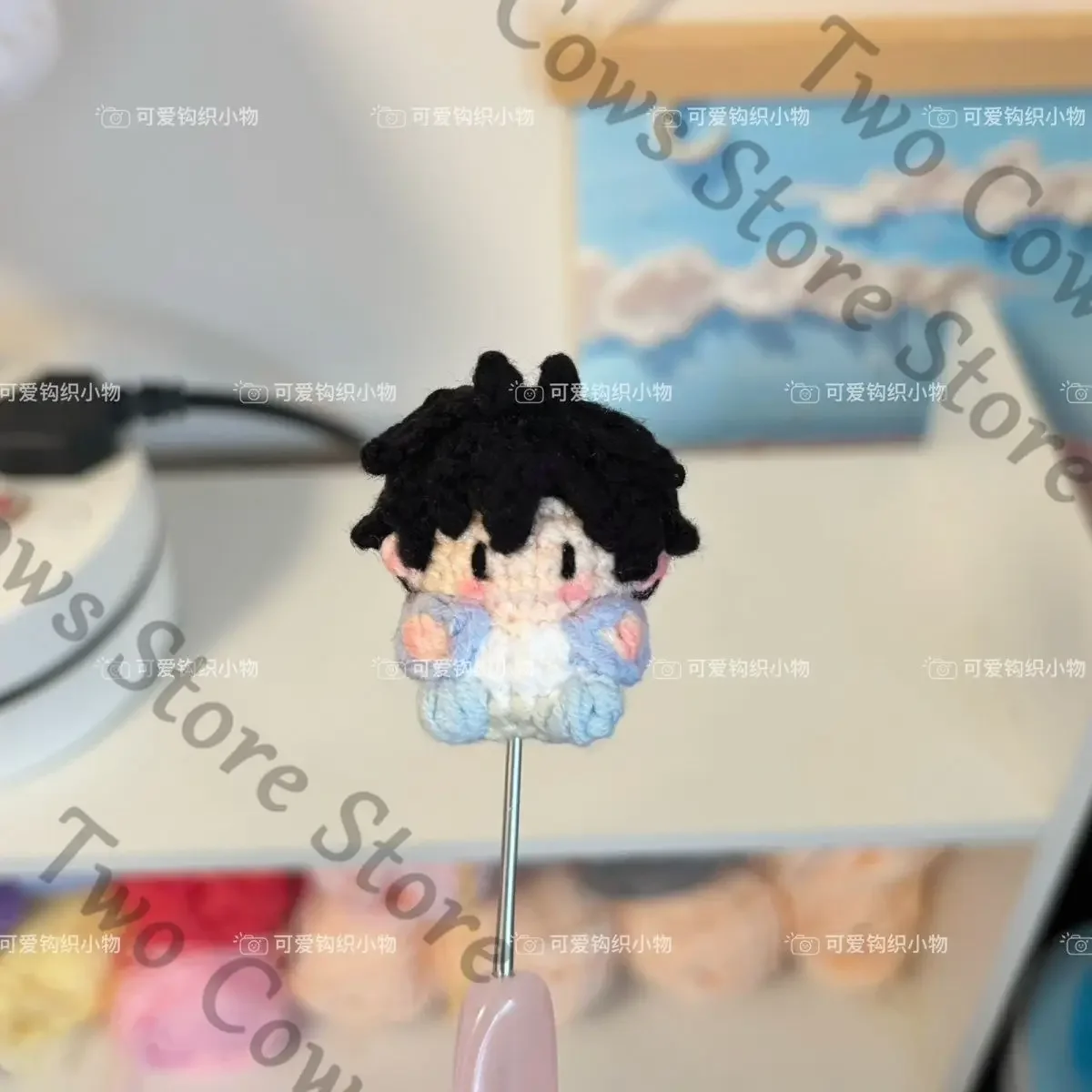 

Hand-Crocheted Link Click Lucas Finished Product – DIY Keychain Charm Phone Strap Peripheral Gift Doll | Anime Collectible