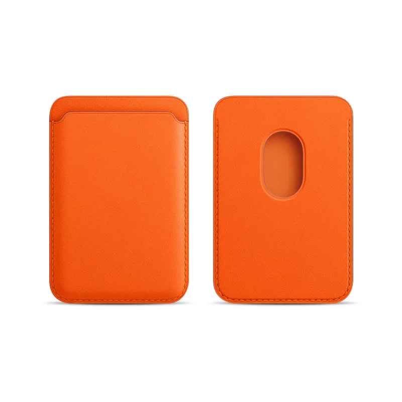 Magnetischer Kartenhalter aus Leder PU-Kartenhülle Ausweiskartenhalter Handy-Rückseitenaufkleber-Tasche für Magsafe iPhone 17 Kartenhalter-Abdeckung