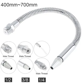 1/2 3/8 1/4 Inch Metal Flexible Water Oil Cooling Tube Pipe 400-700mm with Round Head…