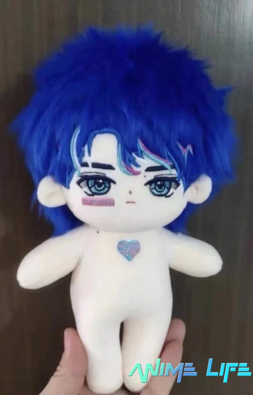 

Плюшевая игрушка Plushie Wang Yibo Idol со звездами и синими волосами, 20 см, кукла, набивной плюшевый мешок, аксессуары для косплея, оригинальный подарок для детей X