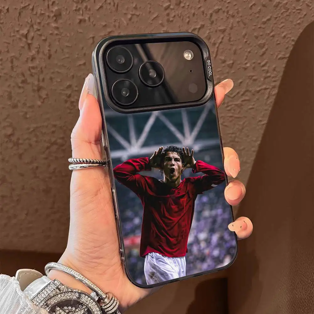 كرة القدم ل C-Cr7 R-ROnAlDo جراب هاتف آيفون 17,16,15,14,13,12,Pro,Max,Plus,E,SE4,Air,Mini Black IMD Box #6