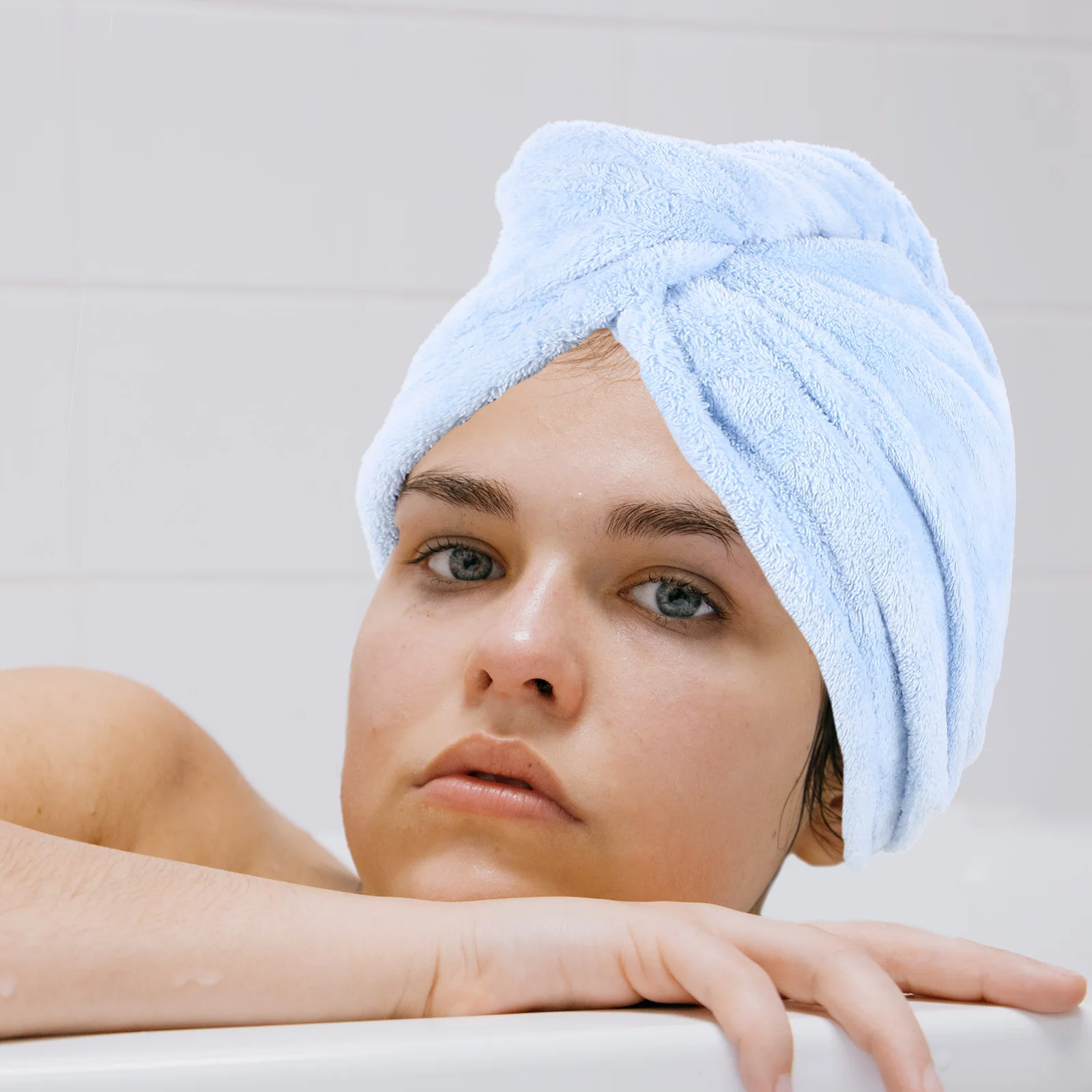 

3Pcs Hair Drying Towels Coral Fleece Small Lightweight Absorbent Quick Dry Hair Towel Wrap Caps Shower Towels for Women