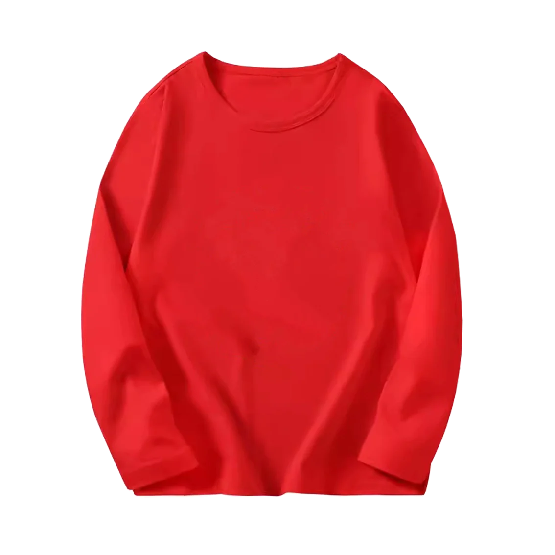 8 Colour Kids Cotton Long Sleeve Round Neck T Shirt Boys Girl Spring Autumn Thin Basic Tops Teenage 6 8 10 12 Years