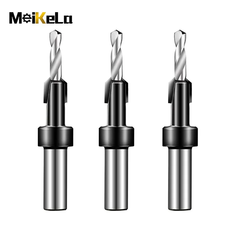 Meikela Dia.6-14mm Countersink Woodworking Drill Bit Drilling Pilot Holes Screw Counter Bore Drill Screw Countersunk 8MM Shank