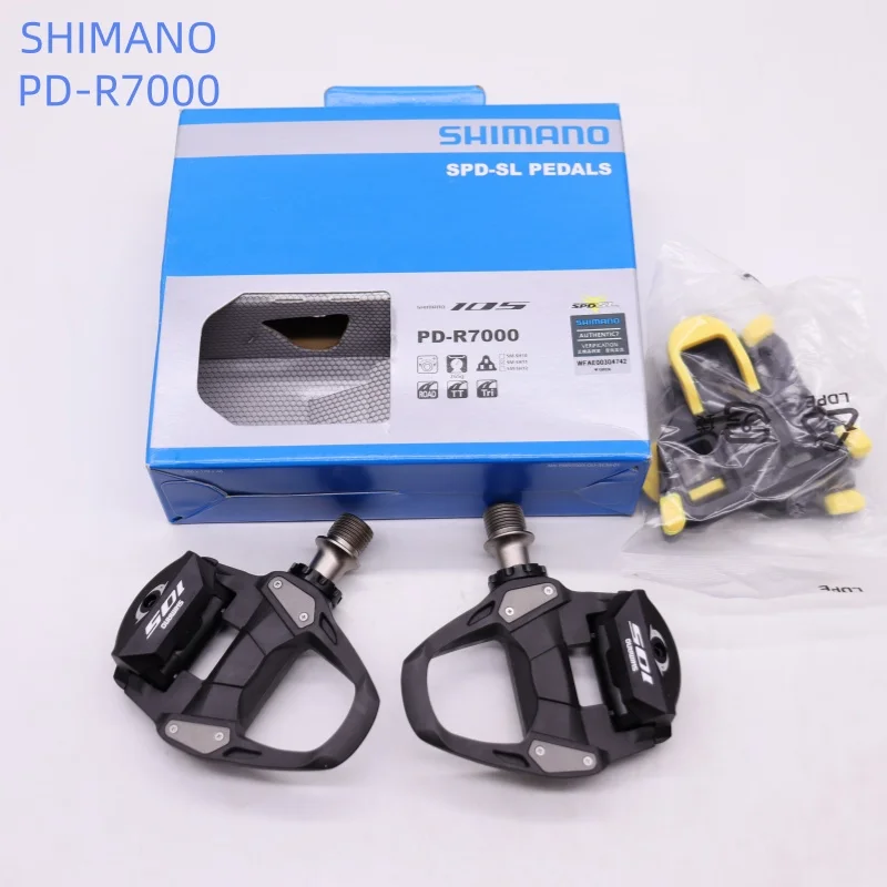 shimano-105-pd-r7000-road-bike-pedals-carbon-self-locking-pedals-with-sh11-cleats-spd-sl-racing-tt-triathlon-bicycle-pedal