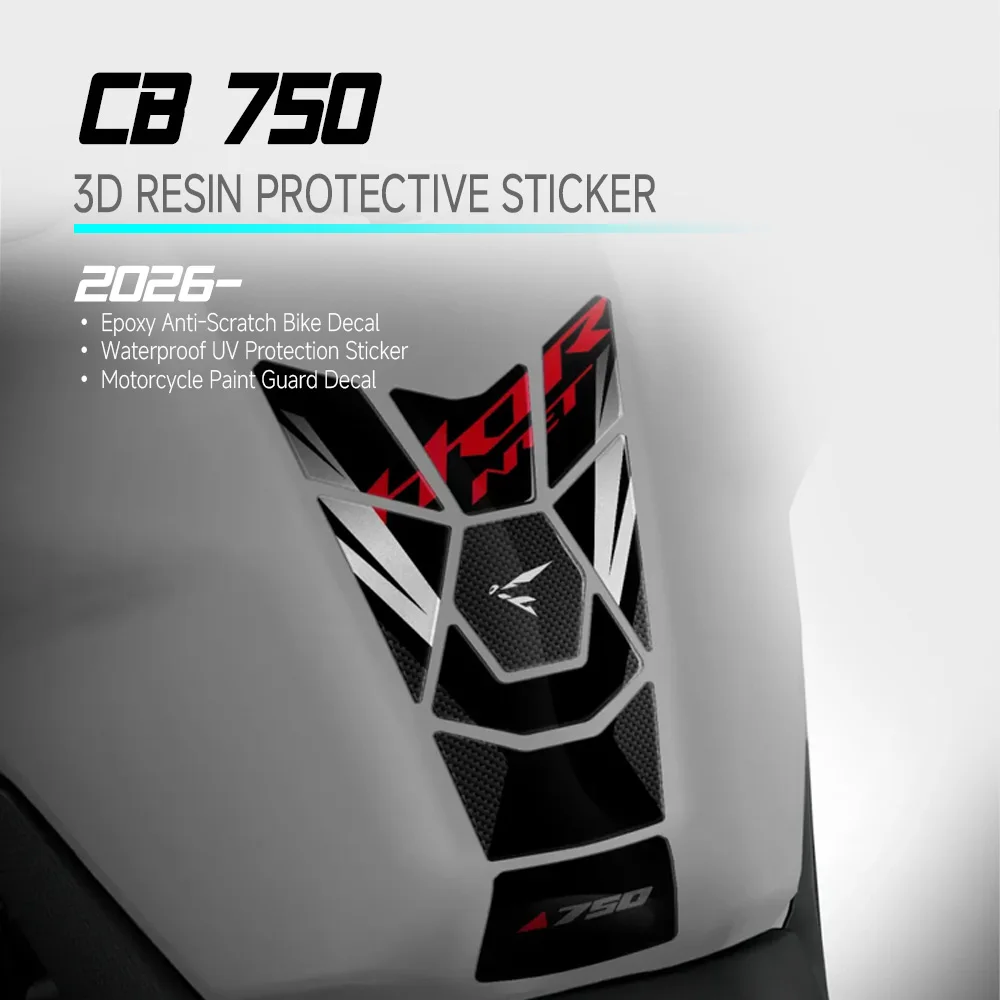 Motorcycle Decal Accessories for CB750 Hornet 2025-2026 Resin Sticker Protection Kit Fuel Tank Protection Tank Pad 3D Sticker